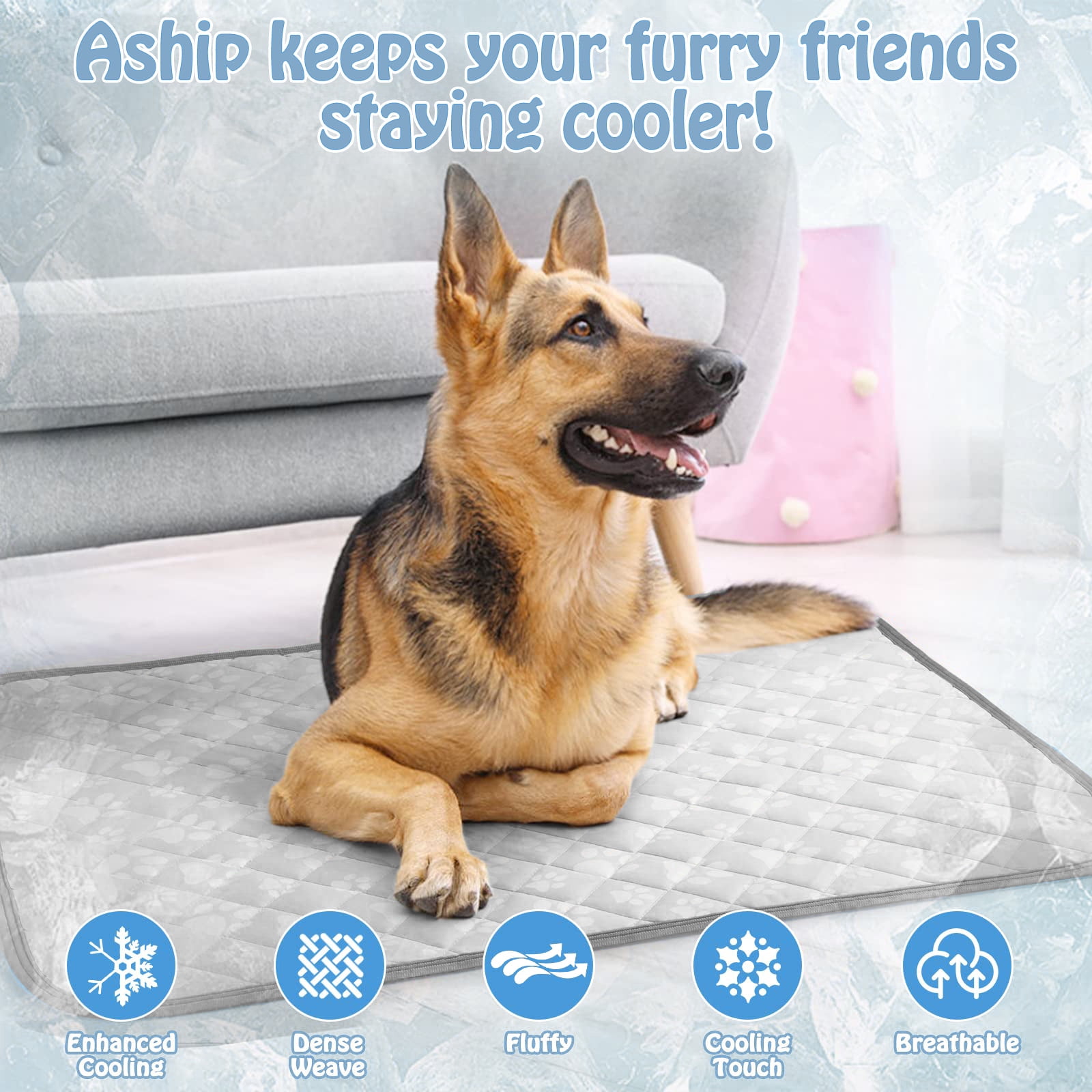 Aship Dog Cooling Mat, 20'' x 30''Extra Large Self-Cooling Mat for Dog ...