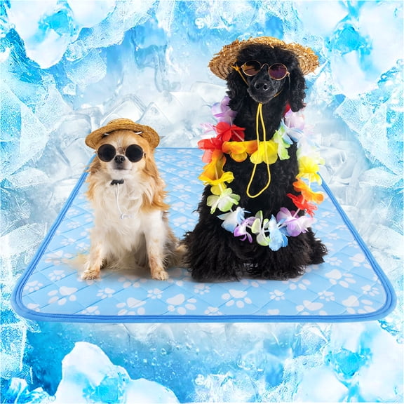 Areker Dog Cooling Mat, 36'' x 27'' Self-Cooling Mat for Dog, Arc-Chill Cooling Fiber & Color Changing Pet Pad for Hot Summer, Washable Non-Toxic & Foldable