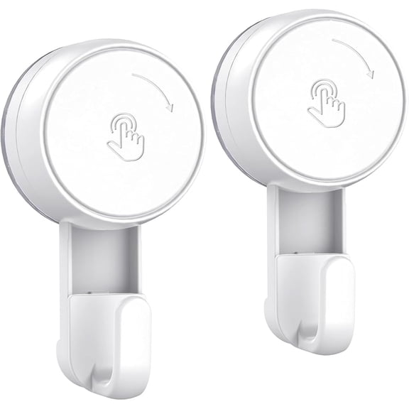 Aship Heavy Duty Suction Cup Hooks, 2 Pcs Waterproof Suction Hook, No Drill Damage-Free Removable Reusable Wall Hooks for Bathroom Kitchen Towel Bathrobe Loofah, Shower Hooks Max Load 11LB/Dark Gray