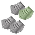 thumbnail image 1 of Ashirexll 4PC Underwear Women Pack Ice Silk Ultra-Thin Breathable Comfortable and Traceless Hip Wrap Triangular Seamless Underwear for Women Mint Green A M, 1 of 4