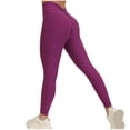 thumbnail image 1 of Ashirexll Athletic Leggings for Women, Black Leggings Women, Patchwork High Waist Stretch Strethcy Fitness Leggings Yoga Pant Purple B M, 1 of 6