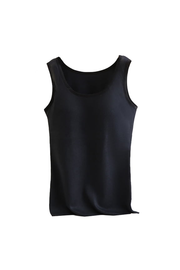 Base Layer Women Cold Weather Long Sleeve Inner Wear with Chest Pad Integrated Velvet Thickening Bottoming Underwear Black XL
