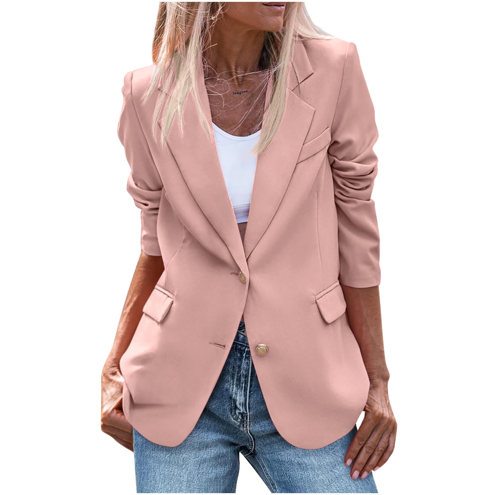 Casual Blazers Amazon Pink Blazer Cicy Bell Womens Blazers Open