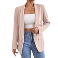 thumbnail image 1 of Ashirexll Blazers for Women Solid Color Slim Lapel Small Suit Cardigan Jacket Womens Blazers Dressy Casual Khaki M, 1 of 6