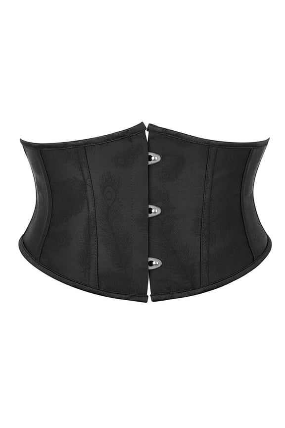 Body Shaper for Women Fashion Casual Solid Waist Tie Buckle Strap Straps Bodybody Shape Waist Trainer Zipper Top Black S