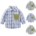 thumbnail image 1 of Ashirexll Boys Long Sleeve Shirts Plaid Long Sleeve Button Up Outerwear Shirt with Pockets for Kids 2-8 Years, 1 of 6