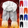 thumbnail image 1 of Ashirexll Boys Pants Solid Color Fleece Lined Straight Cuffed Sweatpants Warm Thermal Pants for 1-11 Years, 1 of 7
