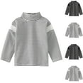 thumbnail image 1 of Ashirexll Boys Striped Button Up Shirts 3-7 Years Long Sleeve Turndown Collar Loose Fitting Fall Casual Comfortable Top, 1 of 4
