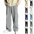 thumbnail image 1 of Ashirexll Boys Sweatpants Solid Color Elastic Waist Side Pockets Sweatpants Sports Casual Pants for 5-15 Years, 1 of 7