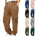 thumbnail image 1 of Ashirexll Boys Sweatpants Solid Color Sweatpants Cargo Pants Sports Casual Pants for 5-15 Years, 1 of 2