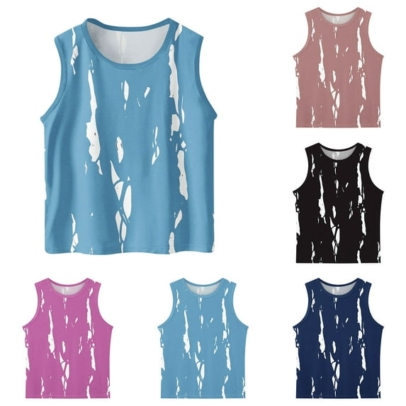 Ashirexll Boys Tank Tops Fall Vest for Kids 3-15 Years Striped Soft Sleeveless Camisole Casual Shirt for Boys and Girls