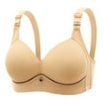 thumbnail image 1 of Ashirexll Bralettes for Women, Bra for Big Busted Women, Solid Color Wire Free Breathable Comfortable Thin Middle-Aged and Elderly Bra Beige XL, 1 of 4