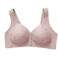 thumbnail image 1 of Ashirexll Bras for Women No Underwire, Comfortable Bras for Women, Plus Size Front Button Solid Color Breathable Comfortable Posture Support Bra Gray 4XL, 1 of 8