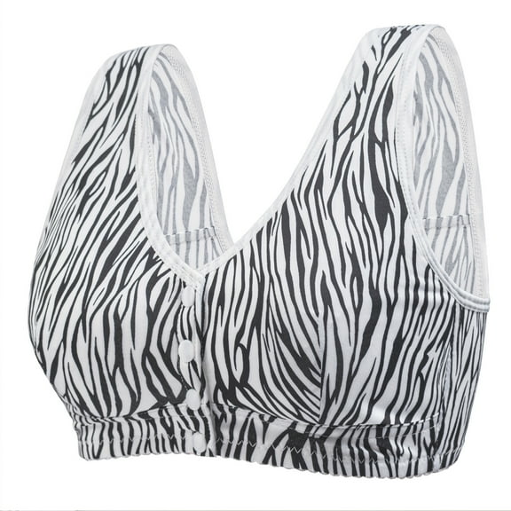 Ashirexll Bras for Women, Plus Size Middle-aged and Elderly Front Button Underwear Seamless Top Push-up Comfortable Breathable Bra Close Breast Beauty Back Bra Black 4XL