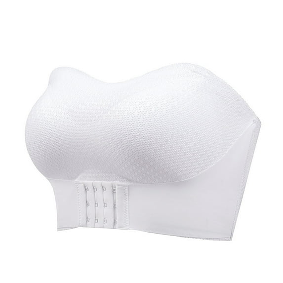Ashirexll Bras for Women, Balconette Bras for Women, Plus Size Solid Color Traceless Breathable Comfortable Bras White 6XL