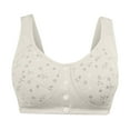 thumbnail image 1 of Ashirexll Bras for Women Front Closure, Plus Size Push up Bra, Gathering Lightweight Breathable Moisture Wicking Bras Khaki A 46, 1 of 3
