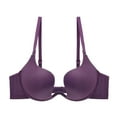thumbnail image 1 of Ashirexll Bras for Women Gathering Support Adjustable Straps Push Up Pepper Bra No Underwire Comfortable Wireless Bras Purple M, 1 of 2