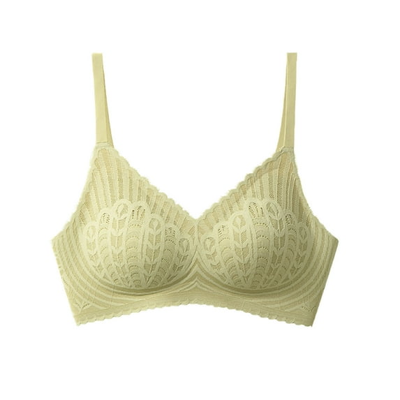 Ashirexll Bras for Women No Underwire, Comfortable Bras for Women, Solid Color Seamless Nude Lifting Soft Support Bra for Women Everyday Bras Green S