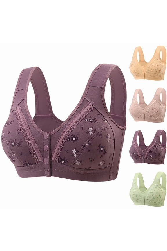 Bras for Women No Underwire, Push Up Bra, Seamless Backless Bra Lightly Lined Everyday