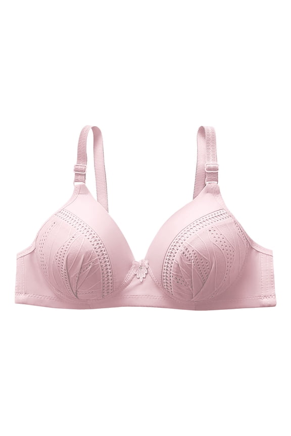 Bras for Women No Underwire, Push Up Bra, Solid Color Bra Hollow Out Perspective Wireless Everyday