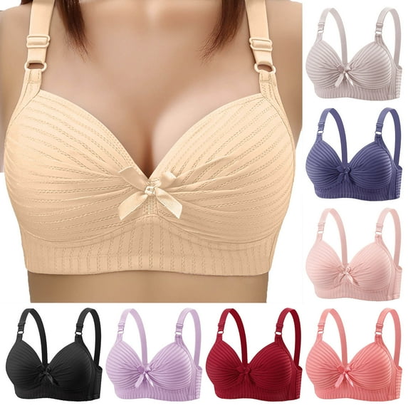 Ashirexll Bras for Women No Underwire, Push Up Bra, Solid Color Push Up Bra Wireless Breathable Everyday