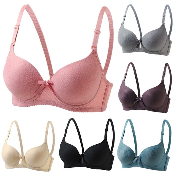 Ashirexll Bras for Women No Underwire, Push Up Bra, Womens Adjustable Bra Wireless Gathered Thin Everyday