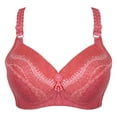 thumbnail image 1 of Ashirexll Bras for Women, Plus Size Push up Bra, Lightweight Breathable Solid Color Wireless Bra for Women Red XXL, 1 of 2