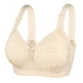 thumbnail image 1 of Ashirexll Bras for Women, Seamless Bras for Women, Solid Color Thin Gathering Breathable Comfortable Wireless Bras Beige S, 1 of 4