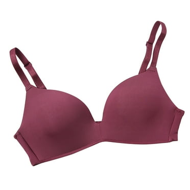 Ashirexll Bras for Women Seamless Wireless Lightly Lined Soft Breathable Gathering Comfort Smoothing Pepper Bra Red XXL