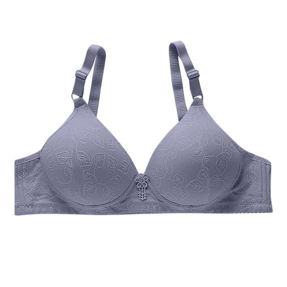 Ashirexll Bras for Women, Wireless Bras Full Coverage Solid Color Summer Thin Comfortable Bra Underwear No Rims Light Blue M