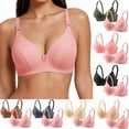 thumbnail image 1 of Ashirexll Bras for Women no Underwire 2 Pack Solid Color Sports Bra High Stretch Adjustable Straps and Push Up Cups Everyday Wear, 1 of 7