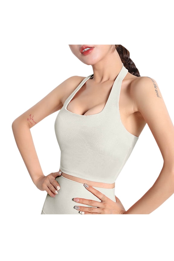 Bras for Women no Underwire, Sports Bras for Women Large Bust, Casual Neck Hangingt Sports Bra