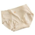 thumbnail image 1 of Ashirexll Breathable Underwear for Women, Underwear Traceless Basic Edition Mid Waist Fashion Breathable Panties Beige M, 1 of 4