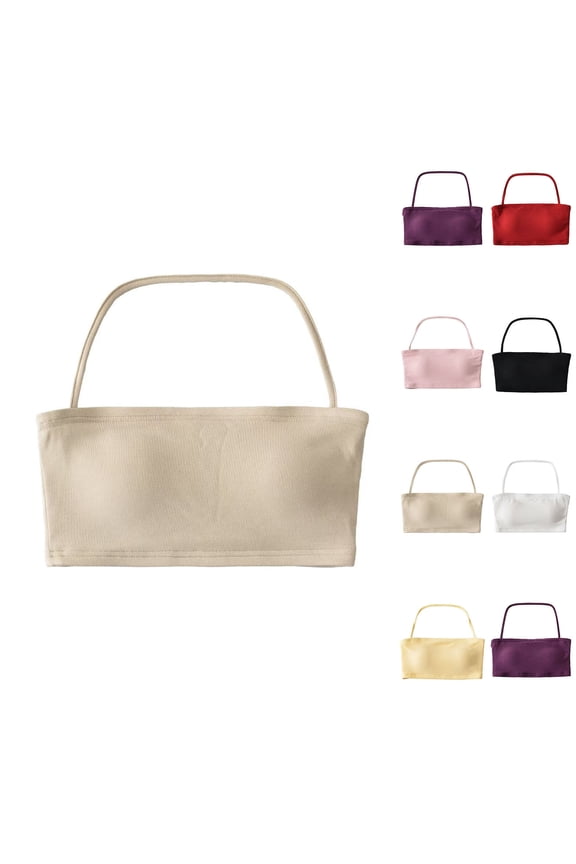 Camisole Tops for Women, Casual Fashion Off Shoulder Sleeveless Blouses Solid Color Strapless Tops