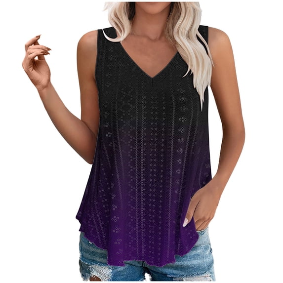 Ashirexll Camisole Tops for Women Casual Fashion Printed Round Neck Sleeveless Blouses Summer Tops