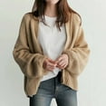 thumbnail image 1 of Ashirexll Cardigan Sweaters for Women, Winter Coats for Women, Fall Coats Women's Casual Loose Knit Cardigan Long Sleeve Solid Color, 1 of 4