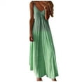 thumbnail image 1 of Ashirexll Casual Dresses for Women, Plus Size Summer Dresses, Women's Casual Sleeveless Camisole V-Neck Printed Maxi Tank Long Dresses Green 5XL, 1 of 3