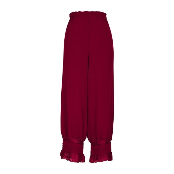 Ashirexll Wide Leg Pants for Women, Winter Women Pants, Solid Color Hollow Lace Comfortable Trousers with Elastic Waist and Fashionable