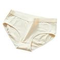 thumbnail image 1 of Ashirexll Cotton Underwear for Women, Mid Cotton Women's Crotch Underwear with No All Cotton Stretch Breathable Comfortable Combed Cotton Panties Beige L, 1 of 4