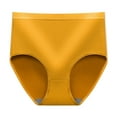 thumbnail image 1 of Ashirexll Cotton Underwear for Women, Period Underwear for Women, High Waisted Plus Size Breathable Comfortable Solid Color Leakproof Underwear Yellow M, 1 of 4