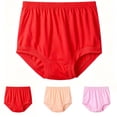 thumbnail image 1 of Ashirexll Cotton Underwear for Women Cotton Breathable Triangle Panties Plus Size Briefs, 1 of 5