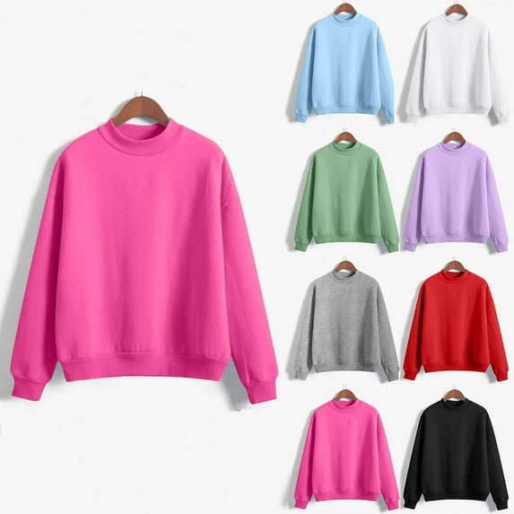 Ashirexll Crewneck Sweatshirts Sweatshirts For Girls Trendy 5-15 Years Girls Solid Color Casual Sports Long Sleeve Top With Shoulder Inserts