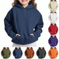 thumbnail image 1 of Ashirexll Fall Clothes For Girls Hoodies Pullover Girls Casual Long Sleeve Hoodies Cute Oversized Fleece Pocket Sweatshirt Tops, 1 of 6