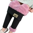 thumbnail image 1 of Ashirexll Fleece Lined Leggings Women Solid Color Winter with Tags Warm and Thickened Coral Fleece Home Warm Pants Black XL, 1 of 8