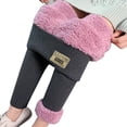 thumbnail image 1 of Ashirexll Fleece Lined Leggings Women Solid Color Winter with Tags Warm and Thickened Coral Fleece Home Warm Pants Dark Gray XXL, 1 of 8