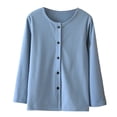 thumbnail image 1 of Ashirexll Fleece Pajamas Women, Winter Pajamas for Women, Winter Lightweight Fleece Top Casual Long Sleeve Home Wear Loungewear, 1 of 7