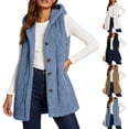 thumbnail image 1 of Ashirexll Fleece Vest Women, Womens Winter Coats, Ladies Winter Versatile Double Sided Fleece Sleeveless Hooded Jacket for Outdoor, 1 of 7