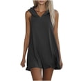 thumbnail image 1 of Ashirexll Flowy Dresses for Women, Womens Summer Dresses, Spring Summer Round Neck Solid Color Sleeveless Casual Slip Dress, 1 of 7