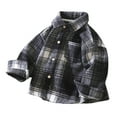 thumbnail image 1 of Ashirexll Girls Shirts Winter Tops 2-11 Years Turndown Collar Button Down Long Sleeve Casual Preppy School Blouses, 1 of 5