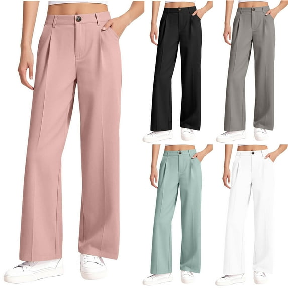 Ashirexll Girls High Waisted Pants Boys Fall Jeans Solid Color Casual Recreational Sports Elastic Waistband Suit Long Pants for Kids